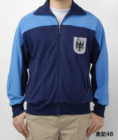 ドイツ軍 ネイビー/ライトブルー 前期型 フィジカルトレーニングジャケット USED G22U=