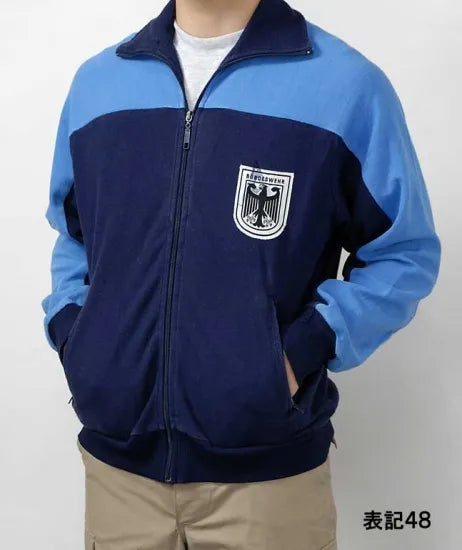 ドイツ軍 ネイビー/ライトブルー 前期型 フィジカルトレーニングジャケット USED G22U=
