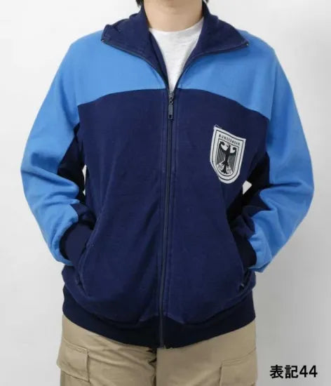 ドイツ軍 ネイビー/ライトブルー 前期型 フィジカルトレーニングジャケット USED G22U=