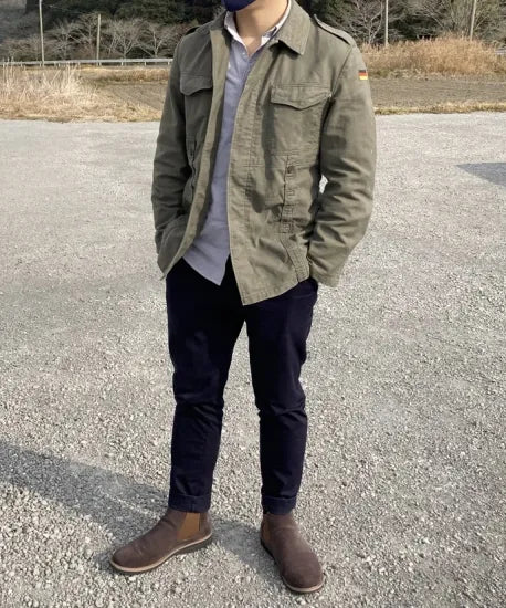 (10/18まで特価)ドイツ軍 ビンテージ 初期型 モールスキンジャケット USED G14U=