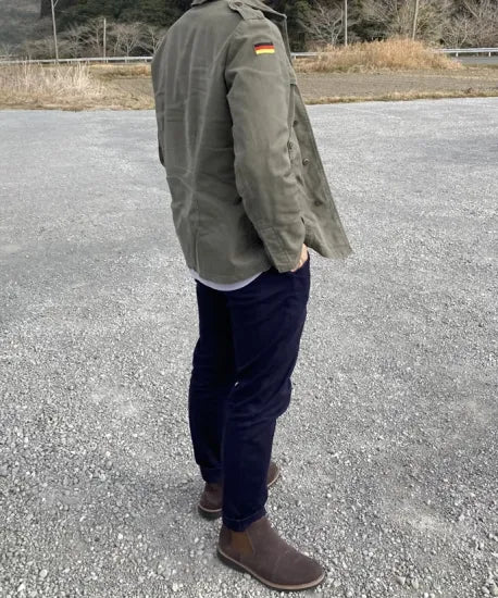 (10/18まで特価)ドイツ軍 ビンテージ 初期型 モールスキンジャケット USED G14U=