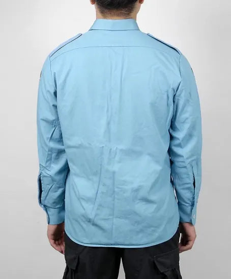 ドイツ軍 ブルー アラミド フィールドシャツ USED G15AU-