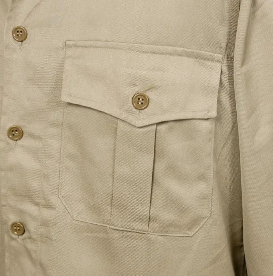 【スモール特価】イタリア軍 カーキ フィールドシャツ 新品 E43N-SB-