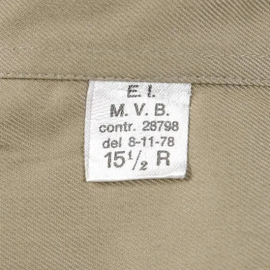 【スモール特価】イタリア軍 カーキ フィールドシャツ 新品 E43N-SB-