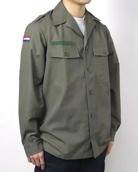 (11/29まで特価)オランダ軍 KL ファティーグシャツ 新品 D11N-