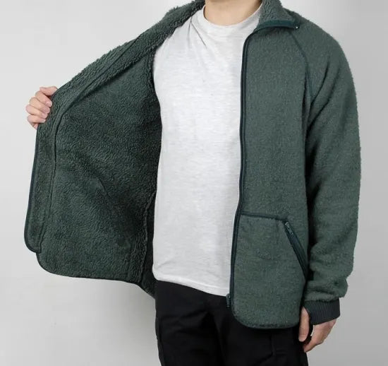 オランダ軍 グリーン HELLY HANSEN/ヘリーハンセン ボアフリース ライナージャケット USED