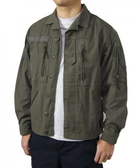 オーストリア軍 OD リップストップ コンバットジャケット USED =