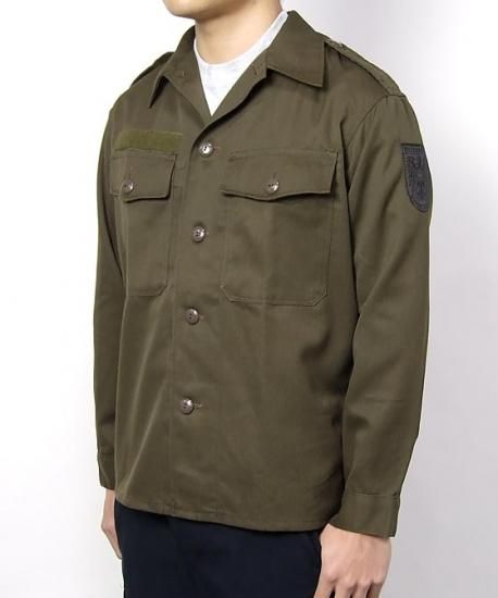 オーストリア軍 厚手 ワッペン付 ファティーグシャツ USED E74UW-
