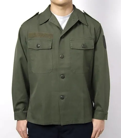 オーストリア軍 厚手 ワッペン付 ファティーグシャツ USED E74UW-