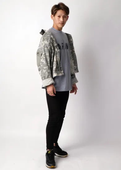 アメリカ軍 U.S.ARMY グレー 前期型 IPFU トレーニング Tシャツ USED T45U-