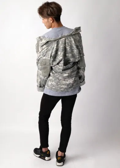 アメリカ軍 U.S.ARMY グレー 前期型 IPFU トレーニング Tシャツ USED T45U-