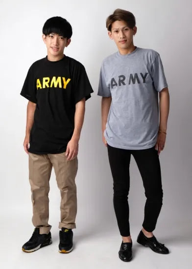 アメリカ軍 U.S.ARMY グレー 前期型 IPFU トレーニング Tシャツ USED T45U-