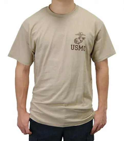 U.S.M.C. サンド SOFFE ミリタリーTシャツ 新品 T44NM-