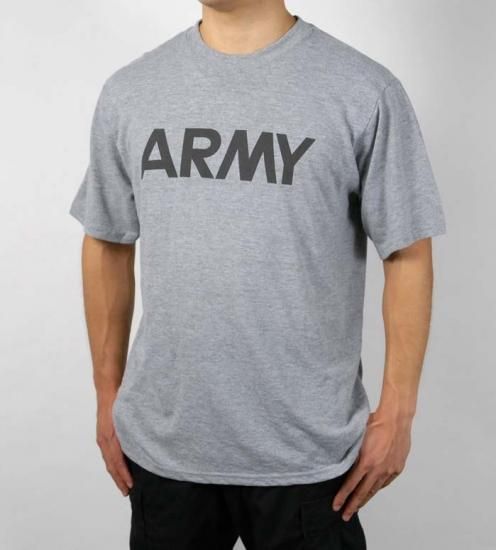 アメリカ軍 U.S.ARMY グレー 前期型 IPFU トレーニングTシャツ 新品 T45N-
