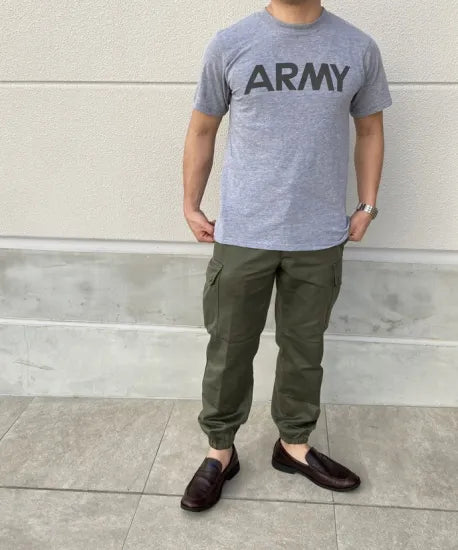 アメリカ軍 U.S.ARMY グレー 前期型 IPFU トレーニングTシャツ 新品 T45N-