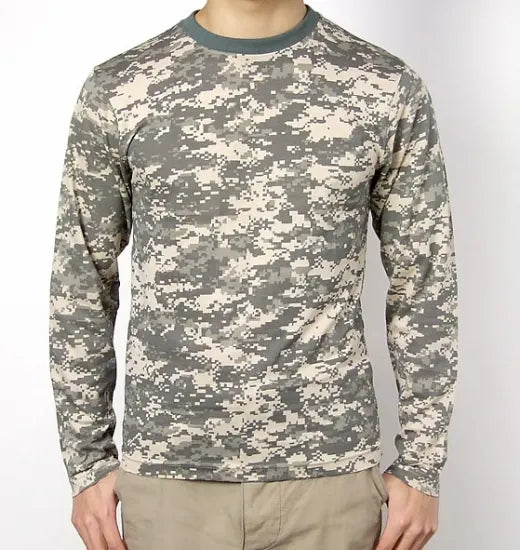 特別特価 U.S. ACU デジタルカモ ミリタリー長袖Tシャツ 新品 T40LN-