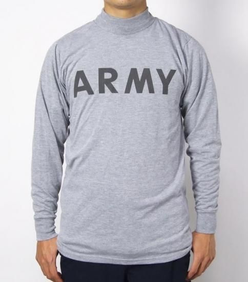 アメリカ軍 U.S.ARMY グレー 前期型 IPFU トレーニング ロングTシャツ USED T45LU-