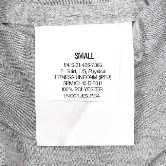 アメリカ軍 U.S.ARMY グレー 前期型 IPFU トレーニング ロングTシャツ USED T45LU-