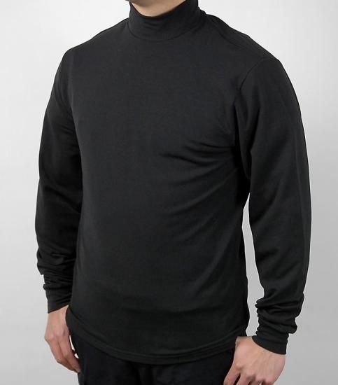 【スモール特価】アメリカ軍 ブラック タートルネックシャツ USED T51U-SB=