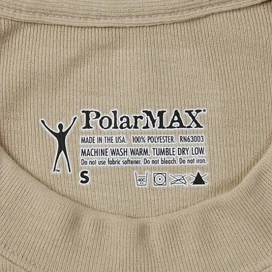 【スモール特価】アメリカ軍 サンド PolarMAX サーマルTシャツ 新品 T44N-MX-
