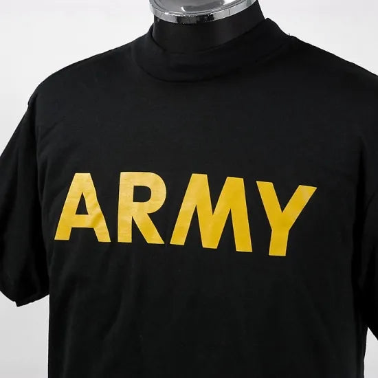 アメリカ軍 U.S.ARMY ブラック 後期型 APFU トレーニングTシャツ USED T45BU-