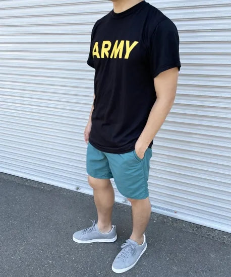 アメリカ軍 U.S.ARMY ブラック 後期型 APFU トレーニングTシャツ USED T45BU-