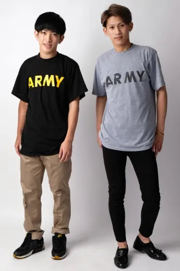 アメリカ軍 U.S.ARMY ブラック 後期型 APFU トレーニングTシャツ USED T45BU-