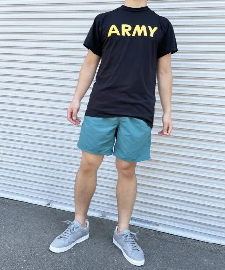 アメリカ軍 U.S.ARMY ブラック 後期型 APFU トレーニングTシャツ USED T45BU-