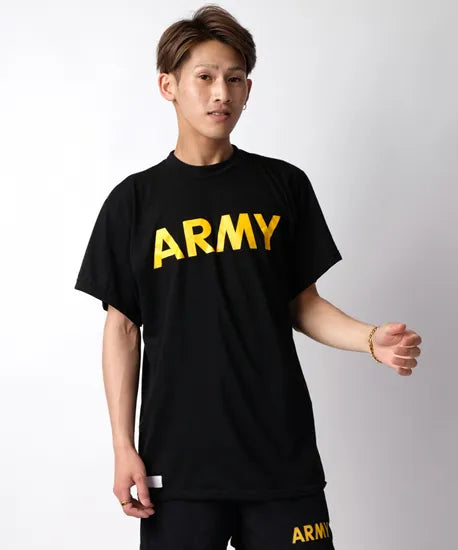 アメリカ軍 U.S.ARMY ブラック 後期型 APFU トレーニングTシャツ USED T45BU-