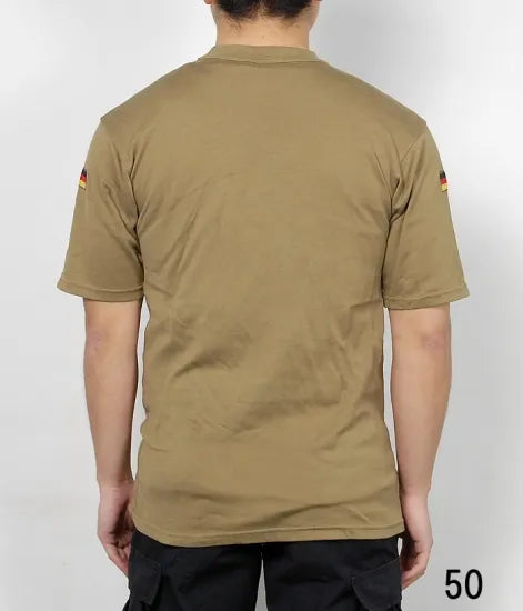 ドイツ軍 ARMY フラッグワッペン付 Tシャツ USED T61U-