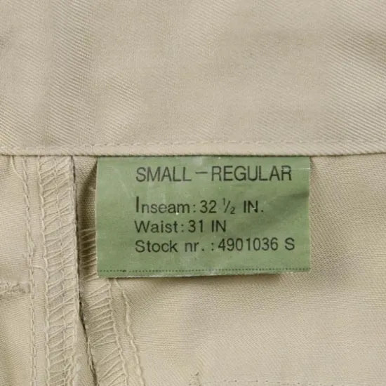 U.S. ベージュ コンバットパンツ 新品 121N=