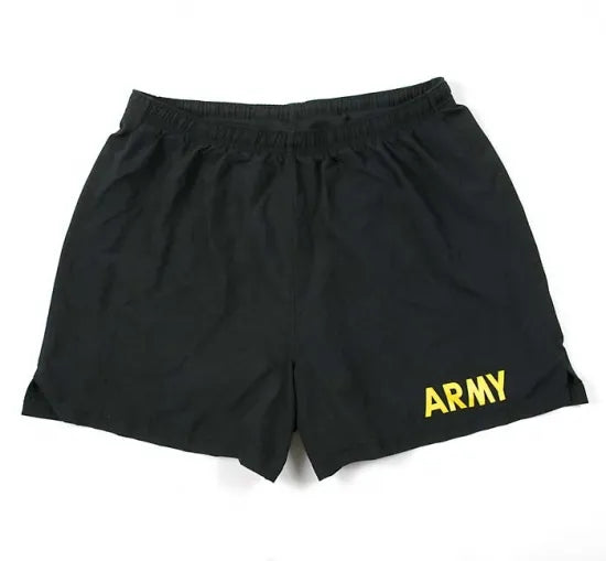 アメリカ軍 U.S.ARMY ブラック 後期型 APFU トレーニング ショートパンツ USED PT-SHORTS-GU-