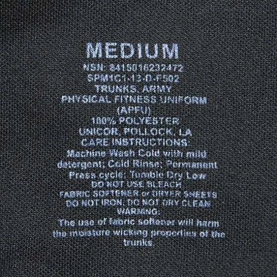 アメリカ軍 U.S.ARMY ブラック 後期型 APFU トレーニング ショートパンツ USED PT-SHORTS-GU-