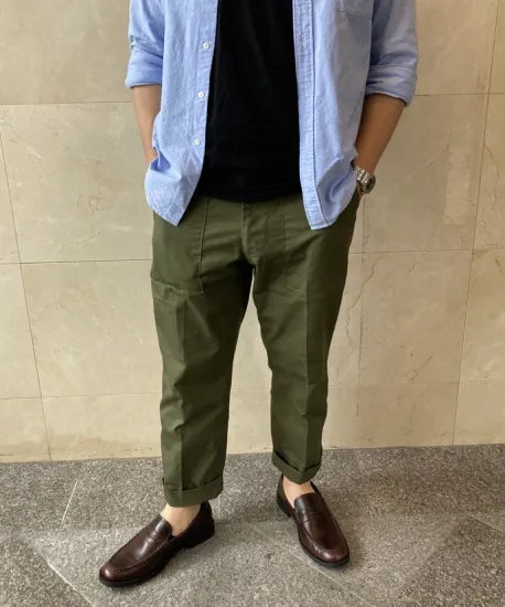 イギリス軍 OD ベイカーパンツ 新品 201NB-