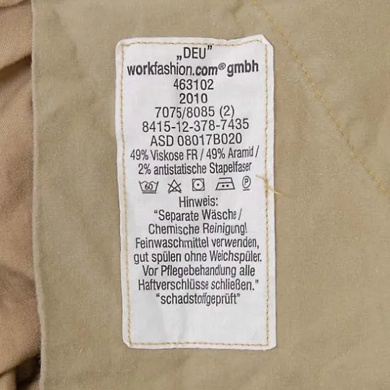 ドイツ海軍 NAVY ベージュ アラミド デッキ カーゴパンツ USED 302U=