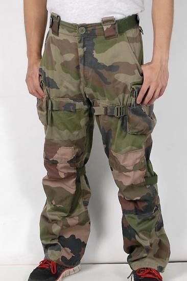 【スモール特価】フランス軍 CCE カモフラージュ タイドアップ バトルパンツ USED 440TU