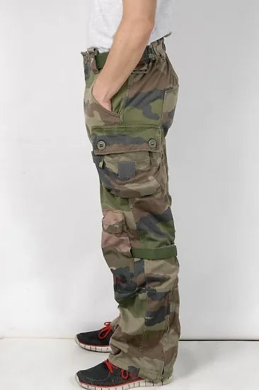 【スモール特価】フランス軍 CCE カモフラージュ タイドアップ バトルパンツ USED 440TU