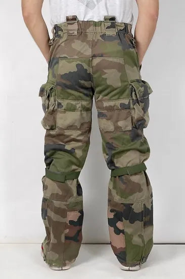 【スモール特価】フランス軍 CCE カモフラージュ タイドアップ バトルパンツ USED 440TU