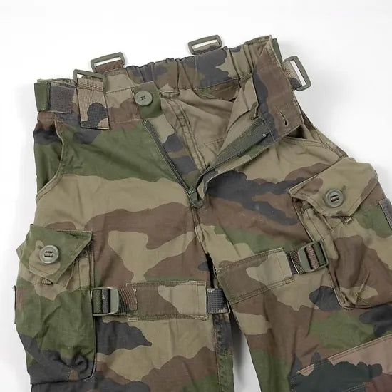 【スモール特価】フランス軍 CCE カモフラージュ タイドアップ バトルパンツ USED 440TU