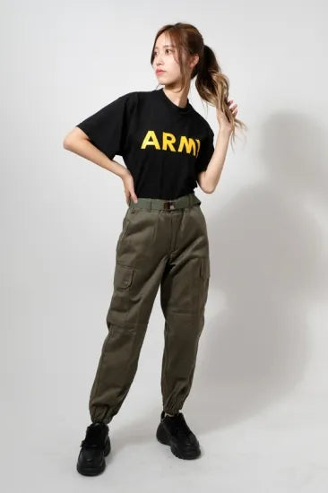 【スモール特価】フランス軍 OD F-2 パラシュートパンツ 新品 421N-SB=