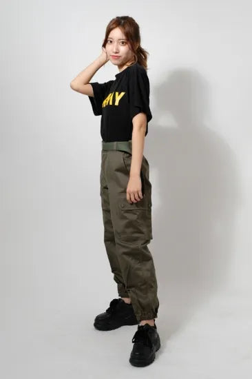 【スモール特価】フランス軍 OD F-2 パラシュートパンツ 新品 421N-SB=