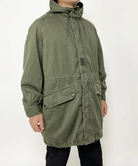 (12/6まで特価)フランス軍 OD M-64 フィールドパーカー ボアライナー付 USED 424LU