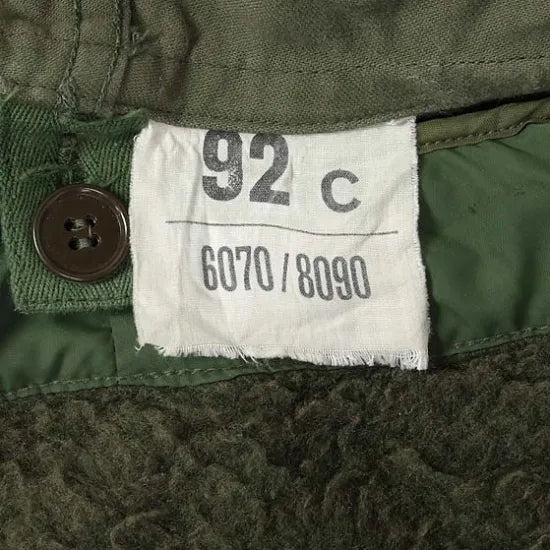 (12/6まで特価)フランス軍 OD M-64 フィールドパーカー ボアライナー付 USED 424LU