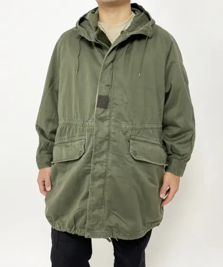 (12/6まで特価)フランス軍 OD M-64 フィールドパーカー ボアライナー付 USED 424LU