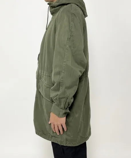 (12/6まで特価)フランス軍 OD M-64 フィールドパーカー ボアライナー付 USED 424LU