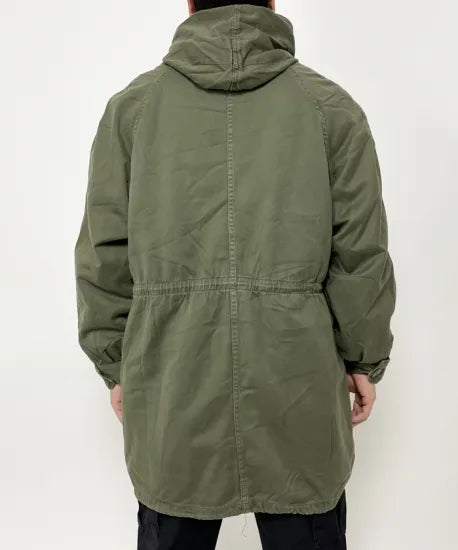 (12/6まで特価)フランス軍 OD M-64 フィールドパーカー ボアライナー付 USED 424LU