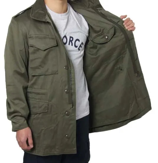 (11/29まで特価)オーストリア軍 OD コットン M-65 フィールドジャケットパーカー 新品 441N