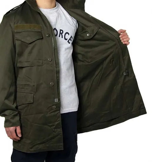 (11/29まで特価)オーストリア軍 OD コットン M-65 フィールドジャケットパーカー 新品 441N