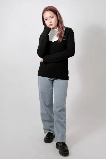 【レディース特価】フランス ブラック パリス レディースセーター 新品