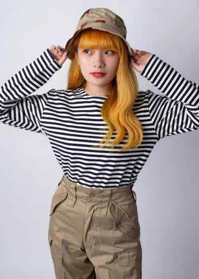 スモール特価、フランス軍 デザートカモ HBT ブッシュハット 新品 M73DN-SB-